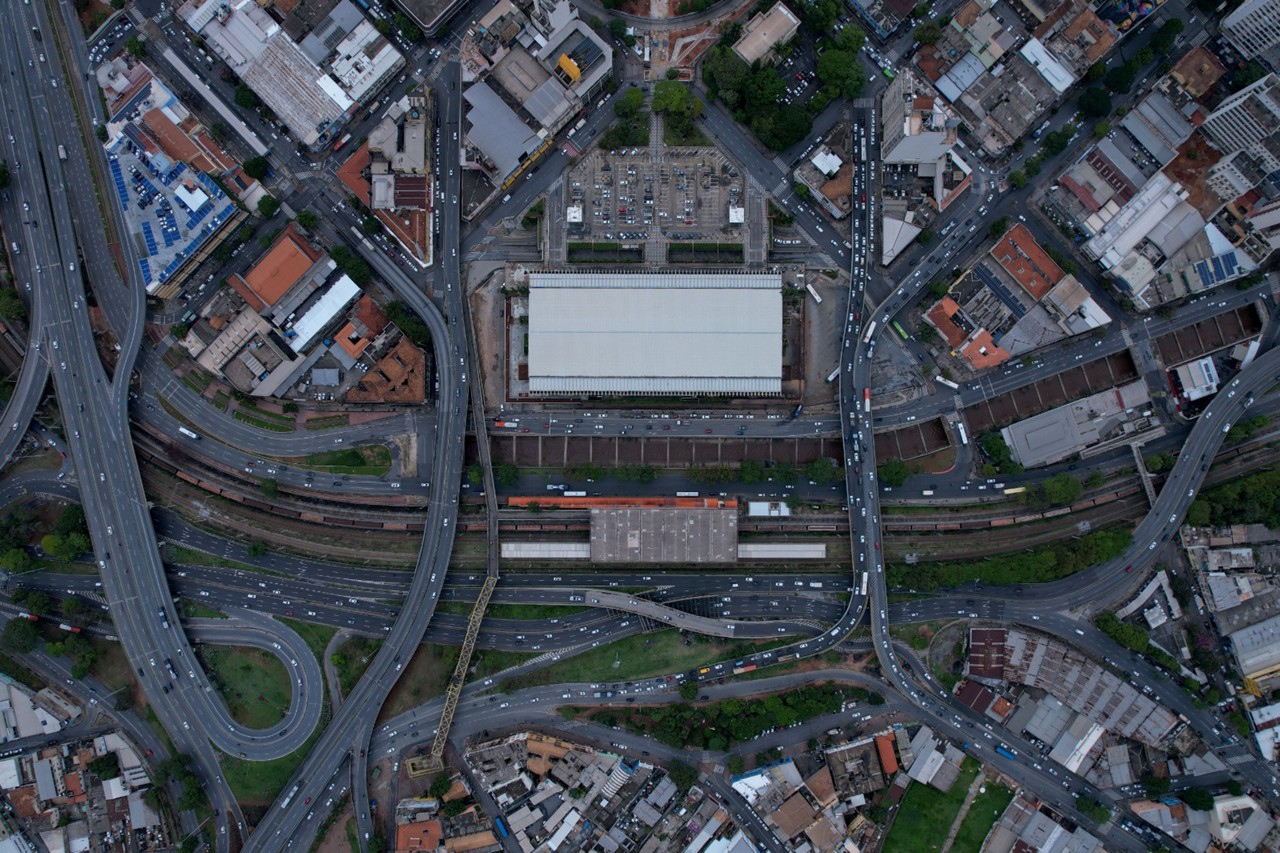 Vista aérea das proximidades da Rodoviária de Belo Horizonte