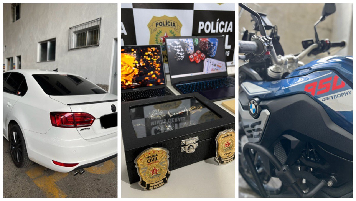 Carro e motocicleta importada foram apreendidos durante a operação