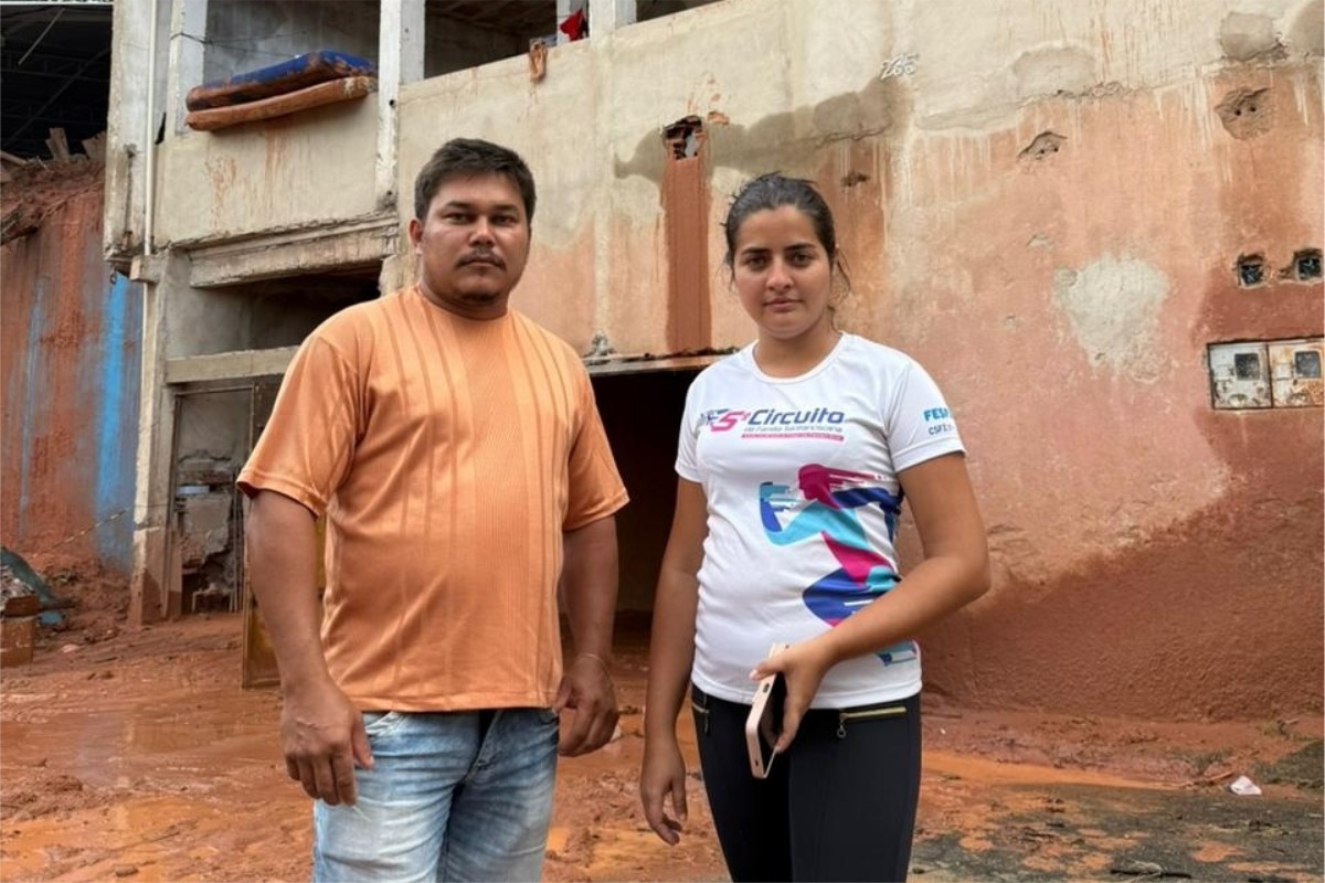 A casa onde o casal estava foi interditada pela Defesa Civil