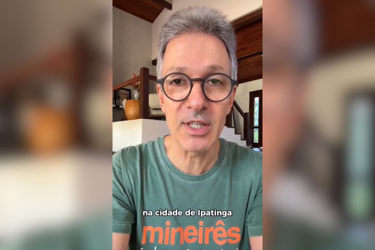 Zema publicou vídeo nas redes sociais sobre desastre causado pela chuva em Ipatinga