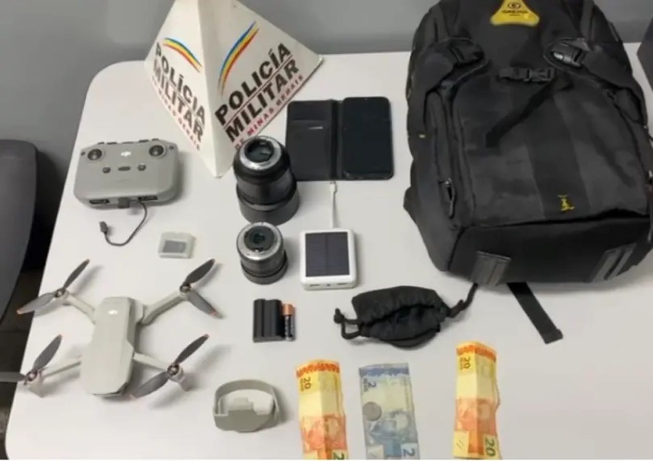 Drone e outros equipamentos furtados de jornalista em BH foram recuperados pela polícia