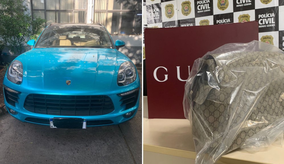 Polícia Civil apreendeu carro esportivo da montadora Porsche e uma bolsa de grife 