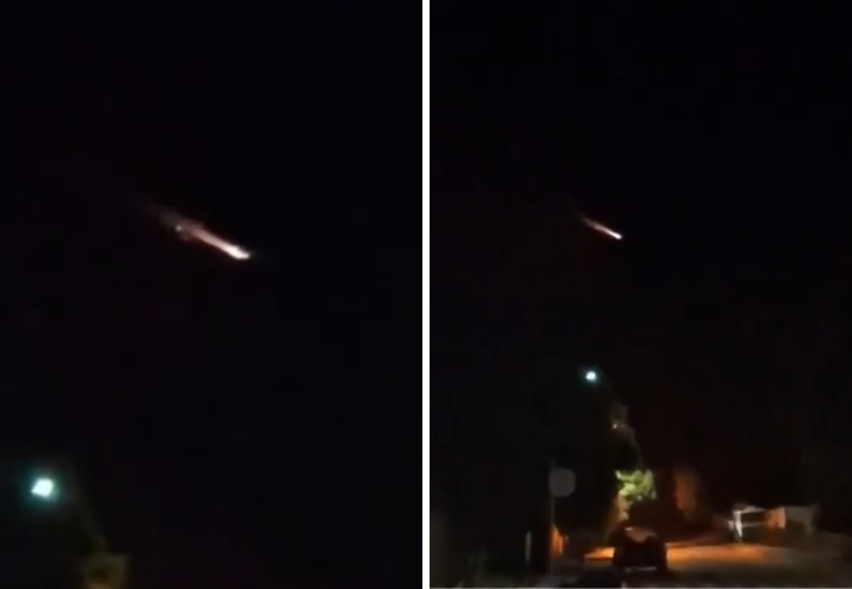 Objeto cruzou o céu por volta das 18h30 desta quarta-feira (14)