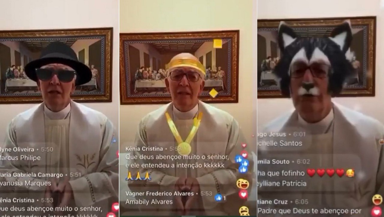 Religioso ficou famoso na internet por causa dos filtros durante uma live