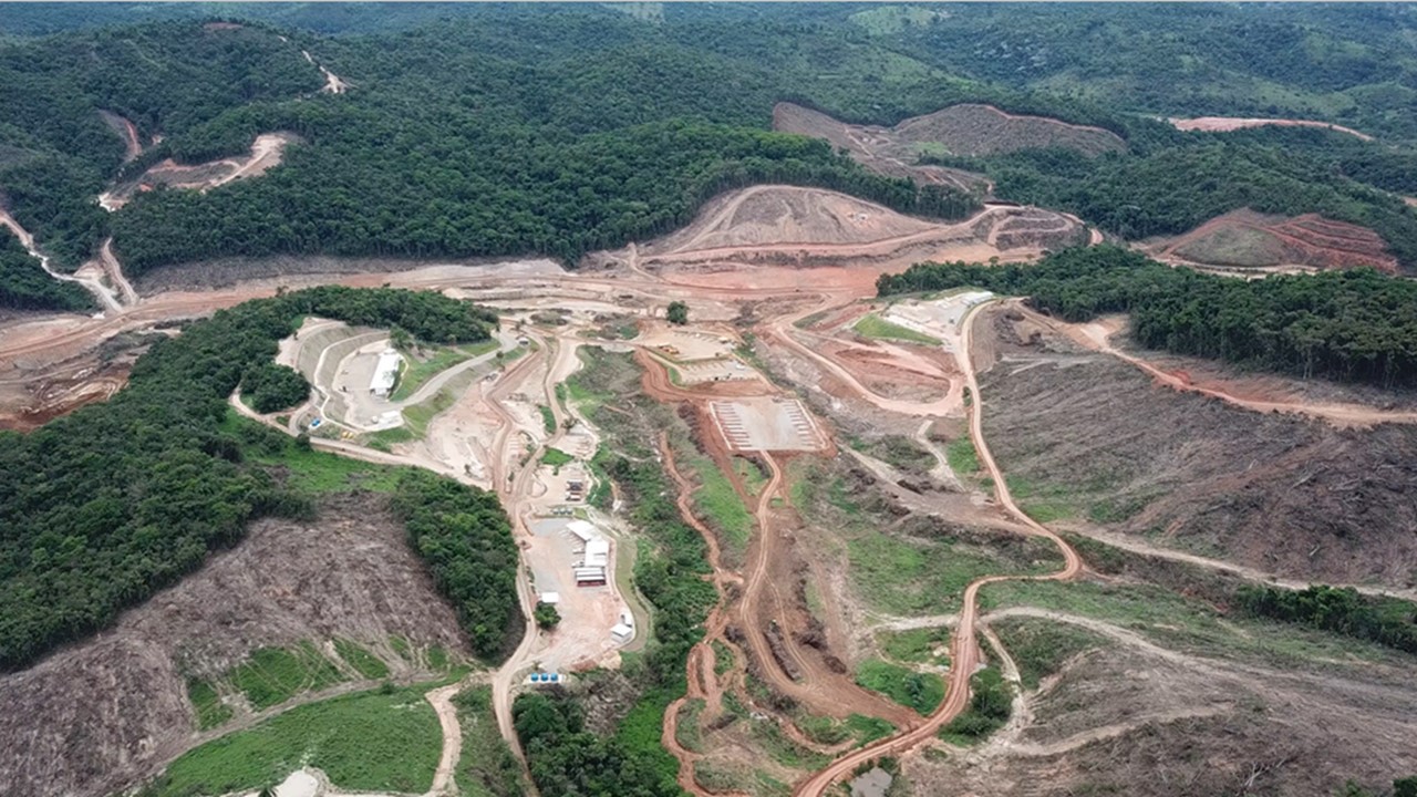 Imagem área mostra a área do projeto Tamanduá da Vale, em Nova Lima