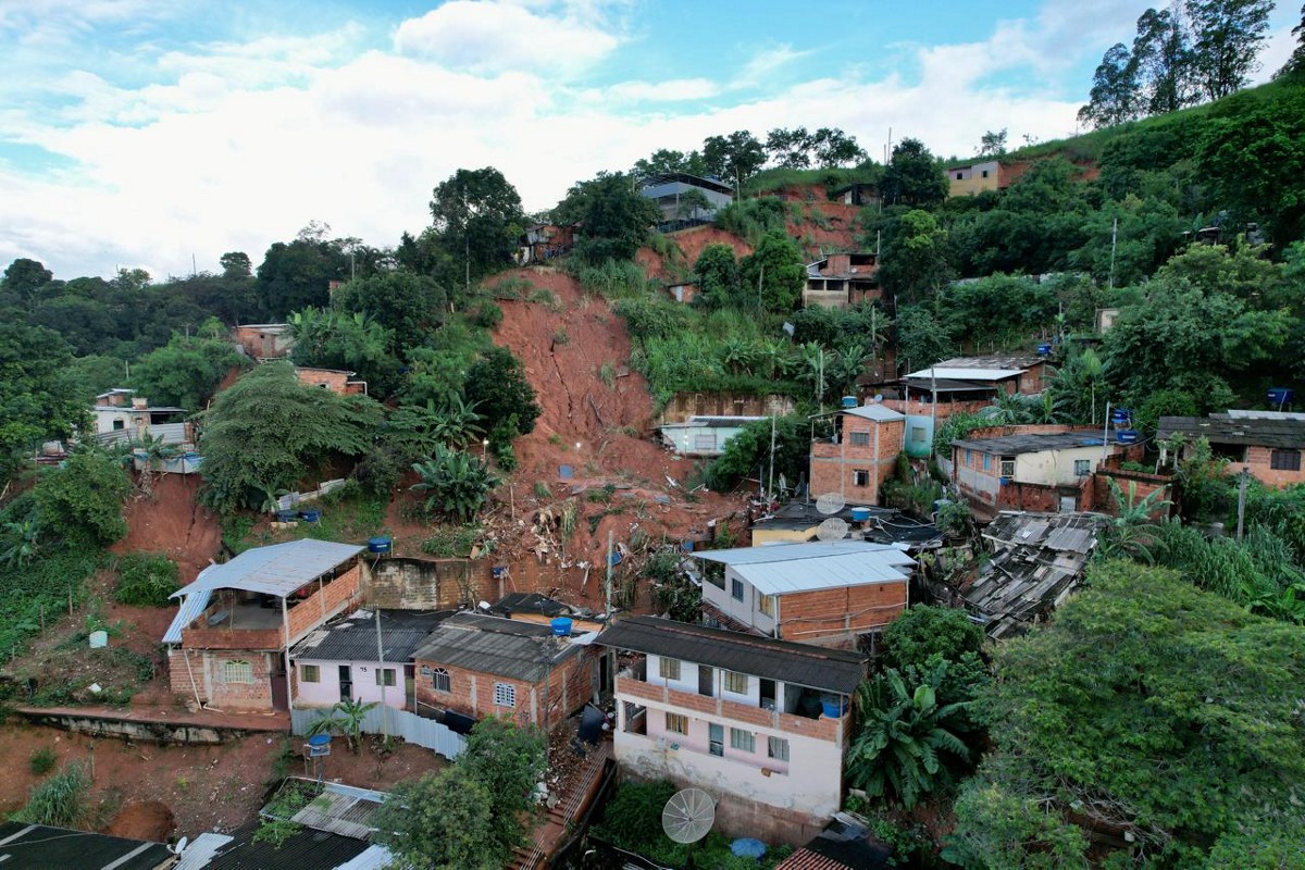 Área de risco em Ipatinga, em Minas