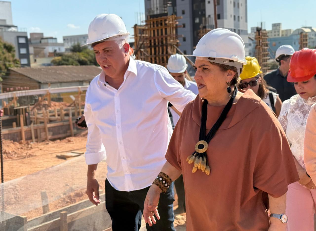 Ministra das Mulheres, Márcia Lopes, visitou a obra da Casa da Mulher Brasileira, que deve ser inaugurada ano que vem