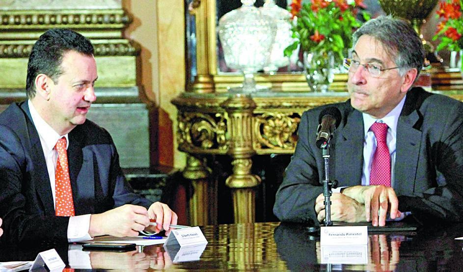 Encontro. 
Ministro das Cidades, Gilberto Kassab, esteve com governador de MG, Fernando Pimentel 