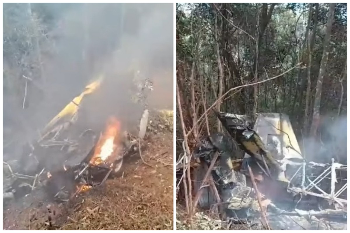 Avião monomotor caiu em um distrito de Ouro Preto 
