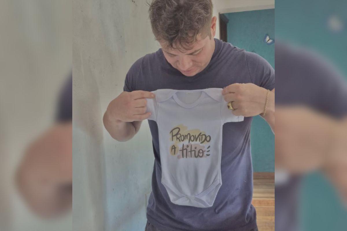 Juliano Bento Rodrigues Guirau compartilhava registros de sua felicidade com a notícia de que seria tio