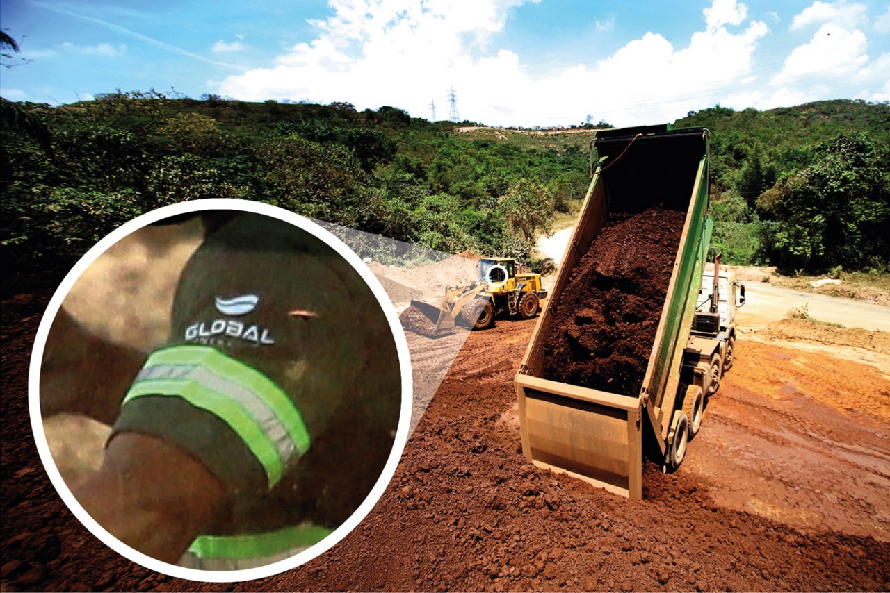 Reportagem flagrou funcionários da Fleurs Global Mineração despejando rejeitos às margens de estrada