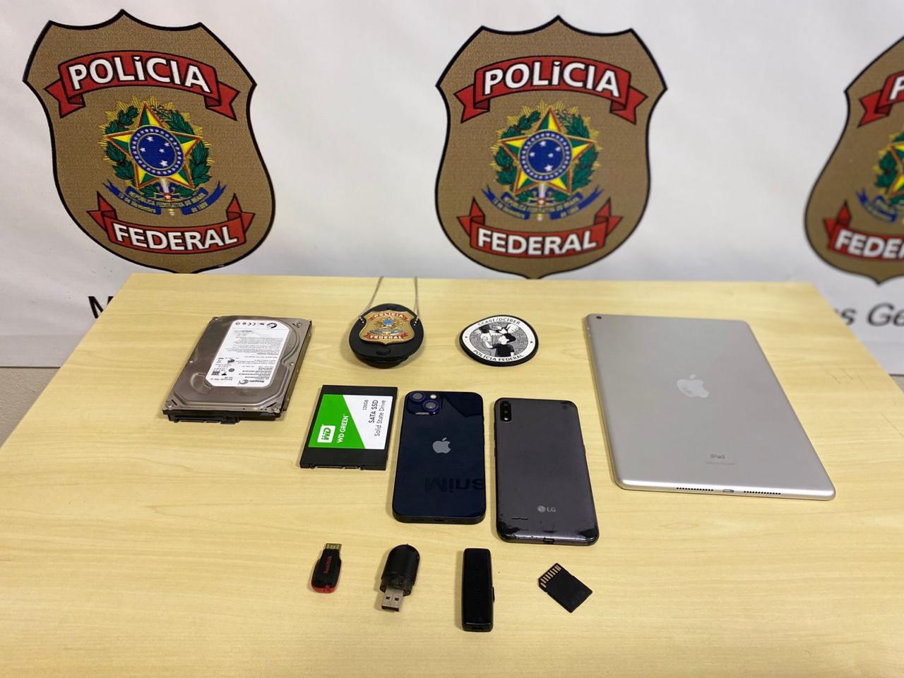 A Polícia Federal (PF) cumpriu mandados de buscas e apreensão contra um suspeito de prática de crime de armazenamento de arquivos contendo cenas de abuso 