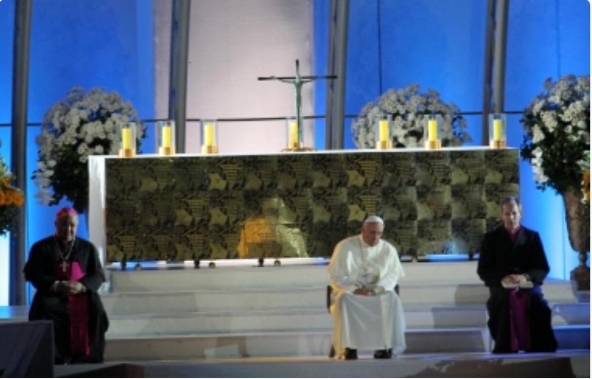 Papa Francisco durante celebração no Rio de Janeiro, na Jornada Mundial da Juventude de 2013