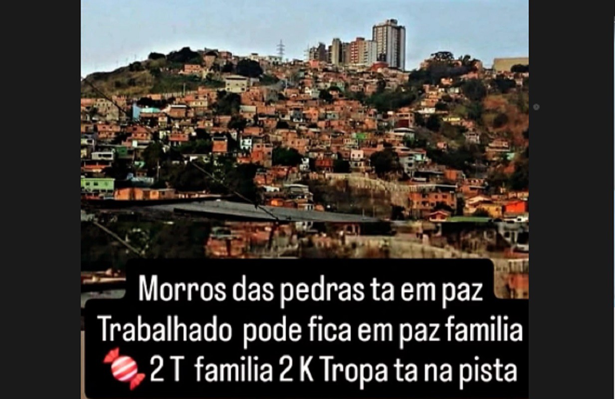 Mensagens estão sendo publicadas nas redes sociais de moradores da comunidade 