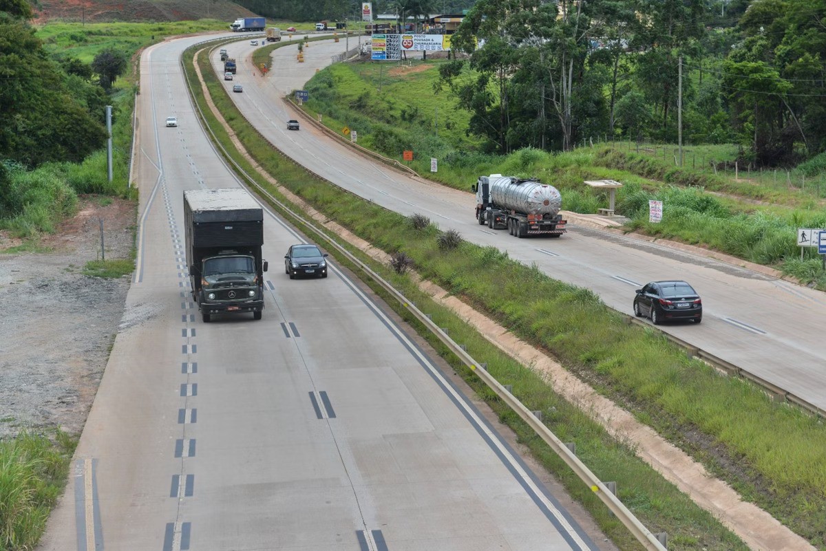 Trecho da BR-381 em Caeté, na Região Metropolitana de Belo Horizonte