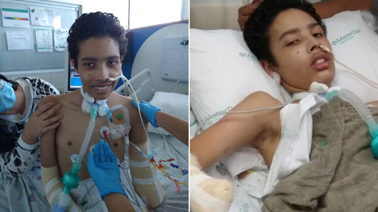 Davi está internado há mais de um mês em Belo Horizonte e perdeu os membros após pneumonia grave