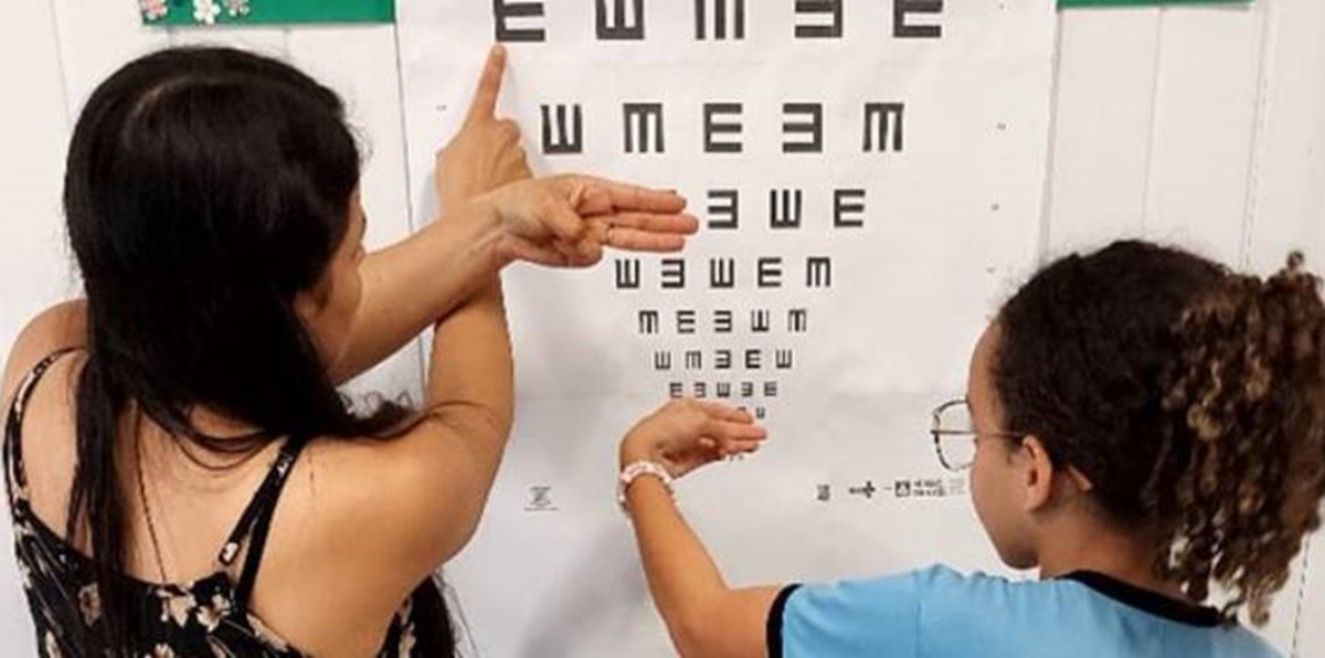 Teste de visão é aplicado nos alunos das escolas públicas do estado