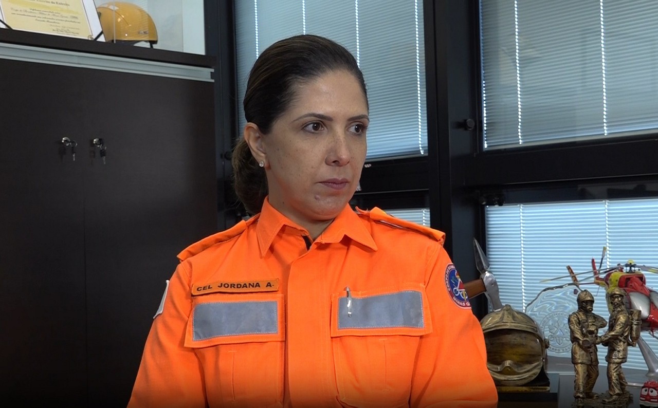 A nova comandante do Corpo de Bombeiros, coronel Jordana Filgueiras