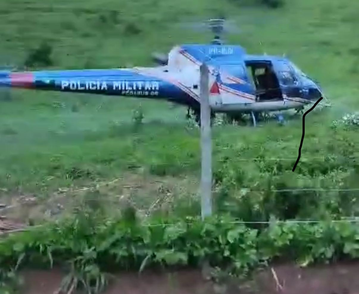 PM resgatou mulher de helicóptero na zona rural de Governador Valadares  