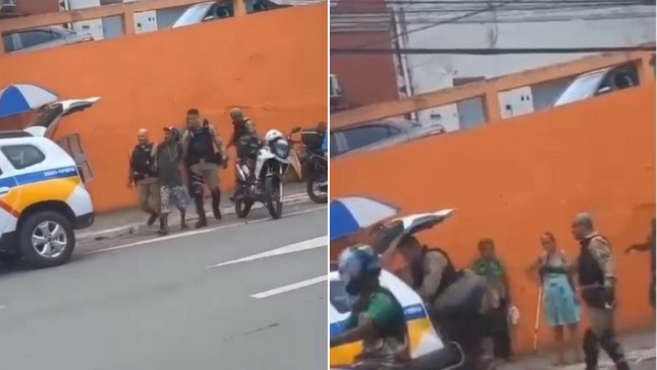Prisão foi gravada por populares 