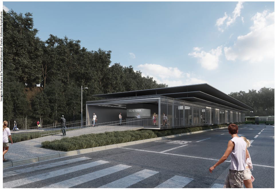 Projeção de como será o Terminal Sede após término das obras, em 2026