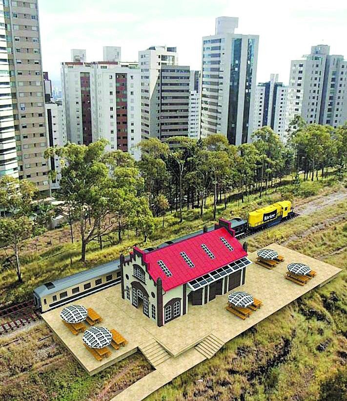 Imagem de projeto mostra como seria a região do “Trem da Cerveja do Belvedere”