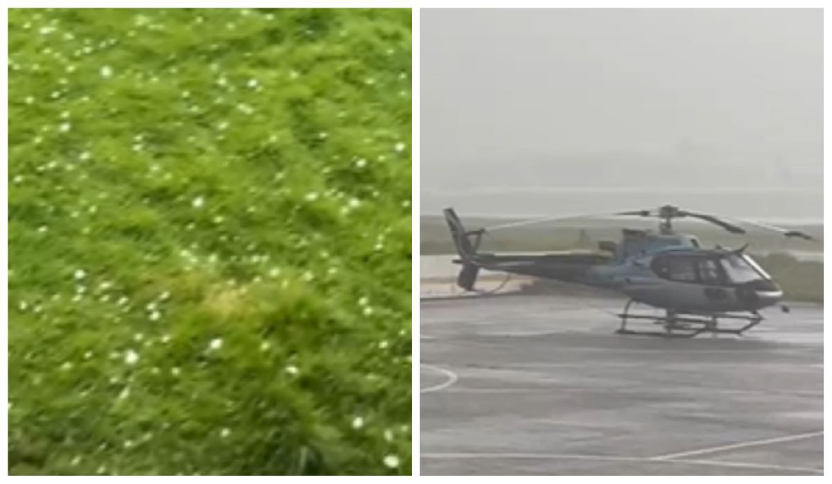 Tempestade com granizo atinge o Aeroporto da Pampulha e diversas regiões de Belo Horizonte nesta quarta-feira (22 de janeiro)