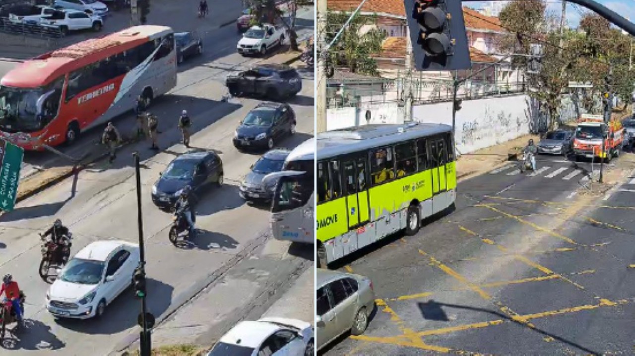 Via Expressa, na Gameleira, foi liberada após acidente envolvendo viatura da PMMG