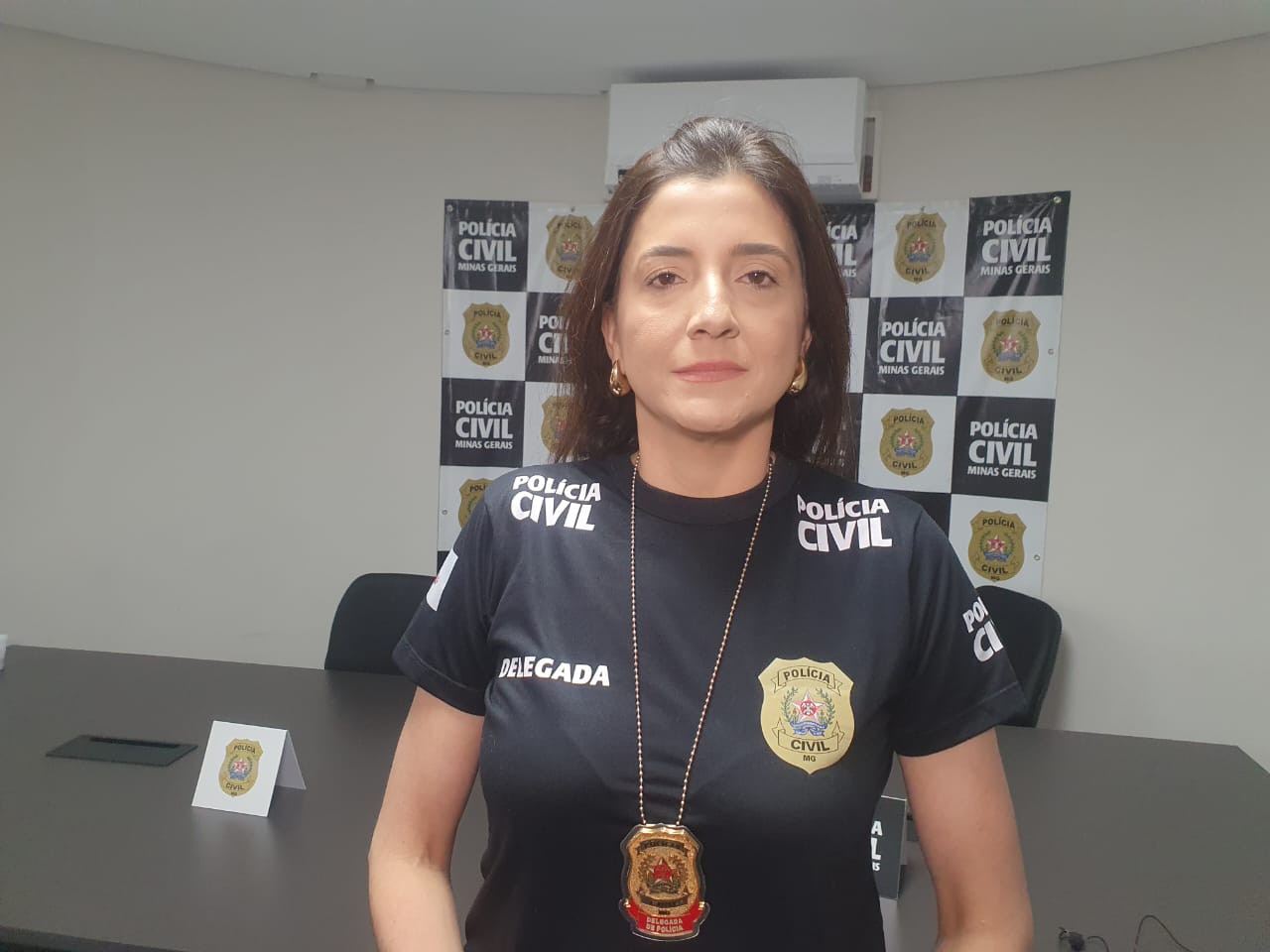 Delegada Larissa Maia, apresentou em entrevista coletiva o balanço da campanha "Agosto Lilás"