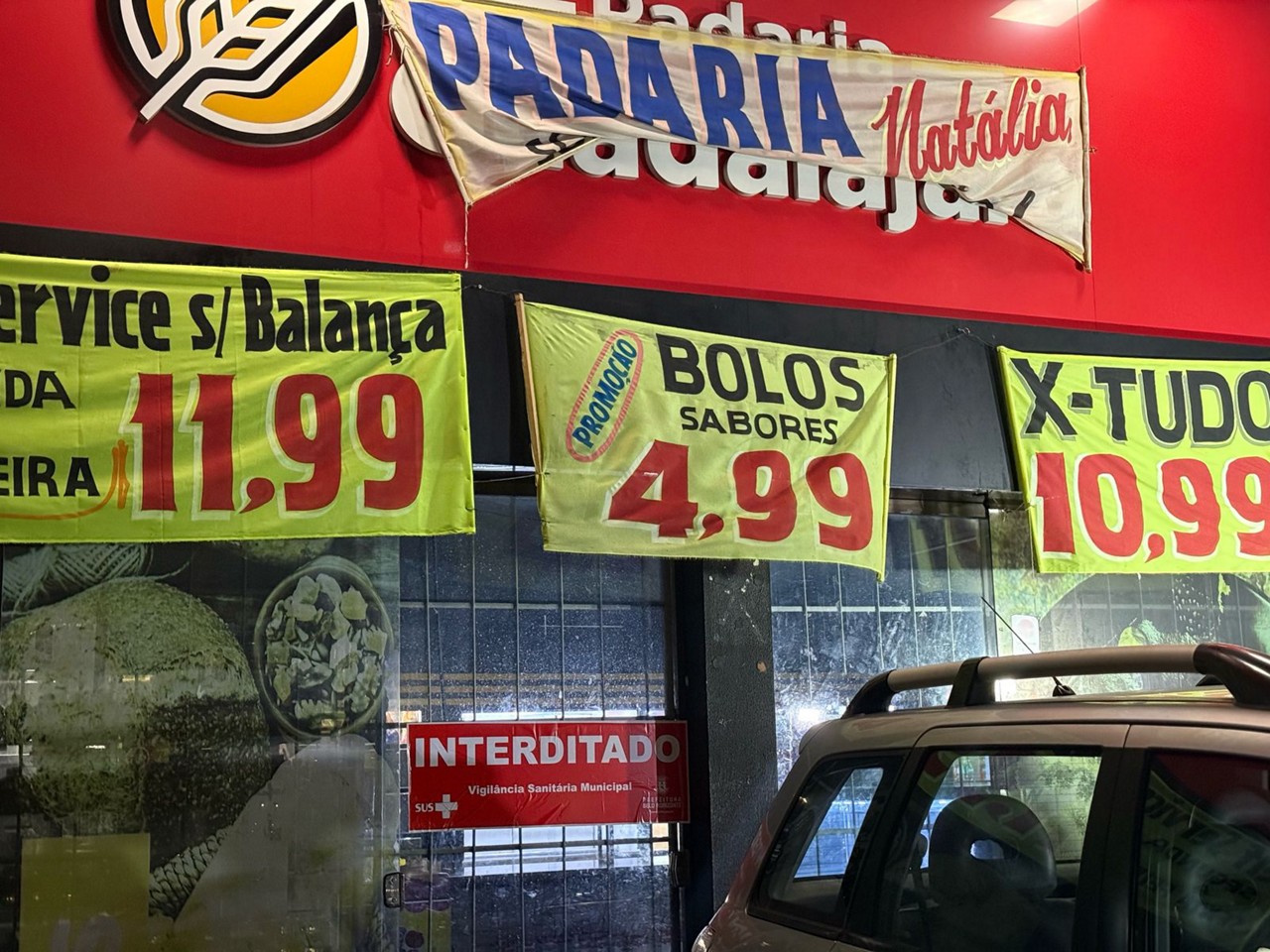 Padaria no Serrano foi interditada pela Vigilância Sanitária