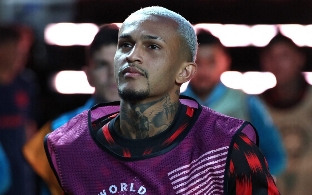 Wesley no aquecimento antes de Flamengo x Chelsea (Foto: Gilvan de Souza/Flamengo)