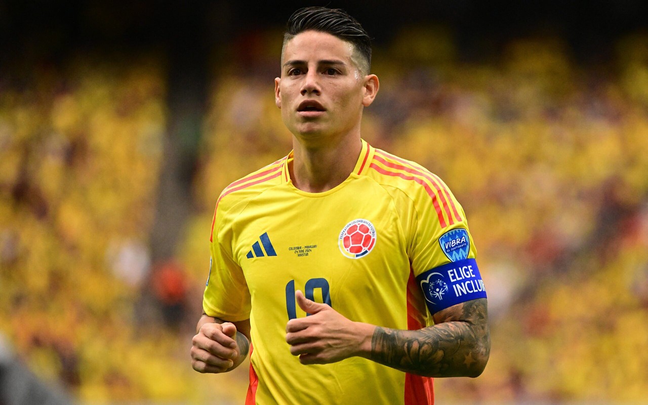James Rodríguez em ação pela Colômbia (Photo by Logan Riely / GETTY IMAGES NORTH AMERICA / Getty Images via AFP)