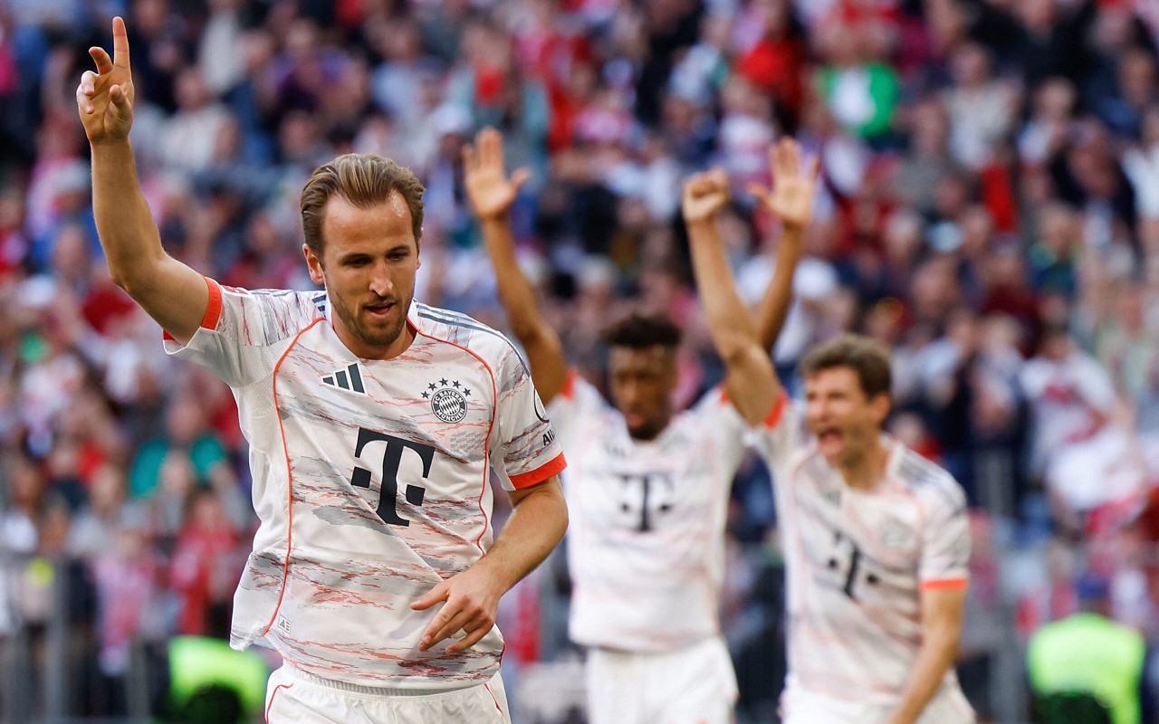 Harry Kane em ação pelo Bayern de Munique (Foto: Michaela Stache/AFP)