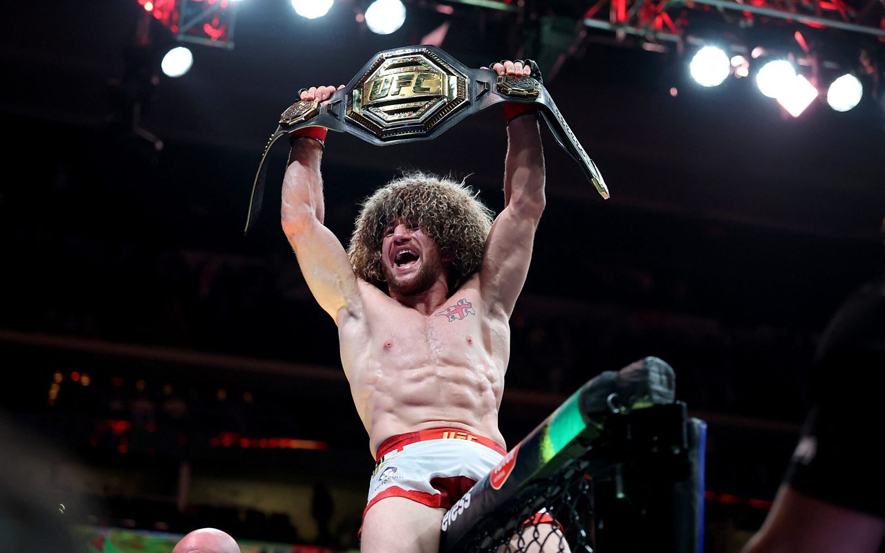 Merab Dvalishvili derrotou Sean O'Malley no UFC 316 (Foto: Elsa/AFP)