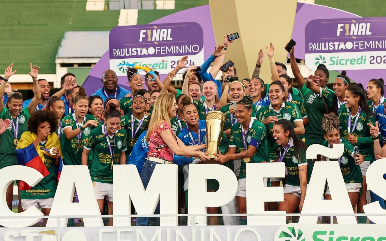 Palmeiras é o atual campeão Paulista feminino; as Palestrinas venceram o Corinthians na final de 2024. (Foto: Fabio Menotti/Palmeiras)