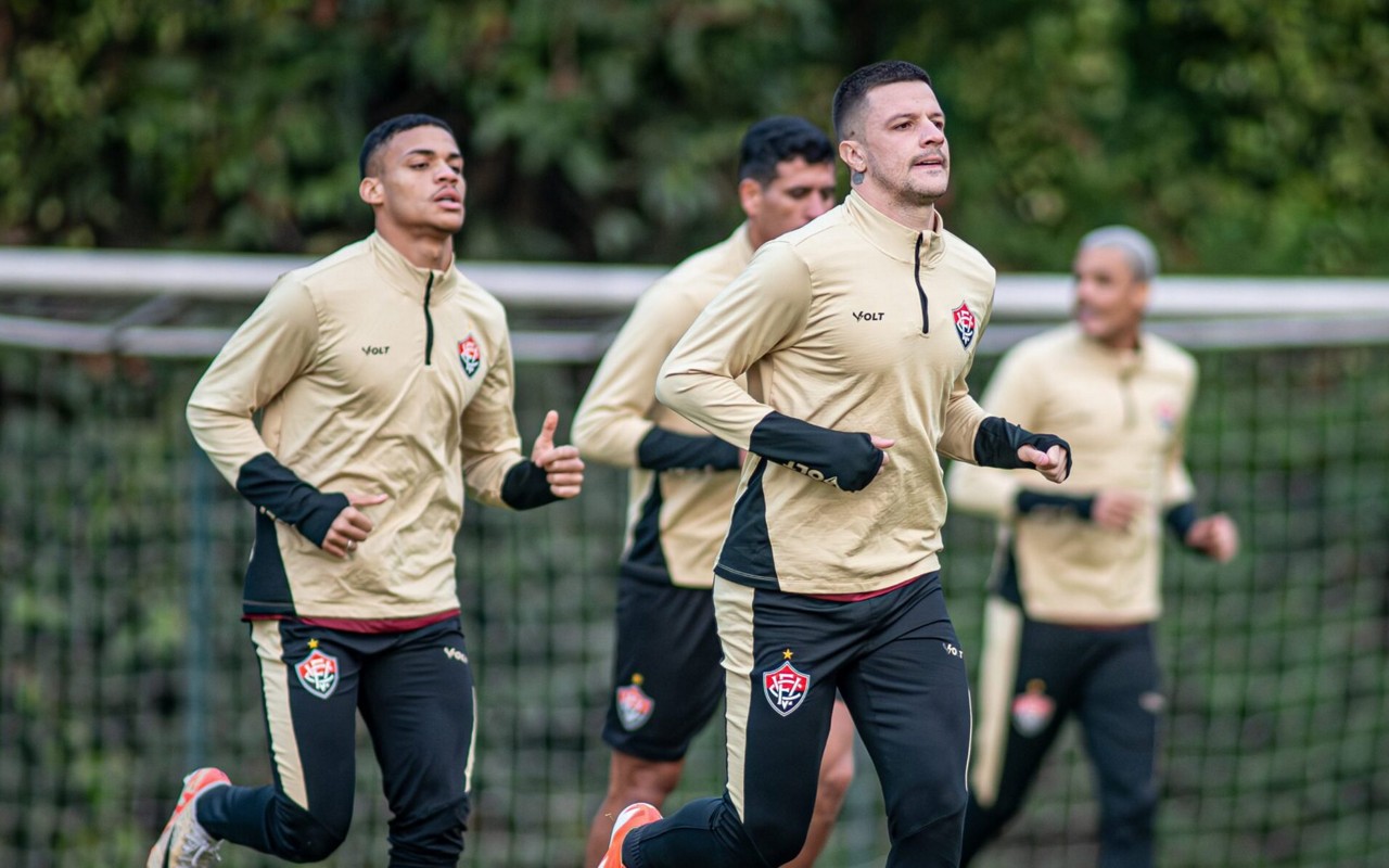 Treino do Vitória no CT do São Paulo (Foto: Victor Ferreira / EC Vitória)