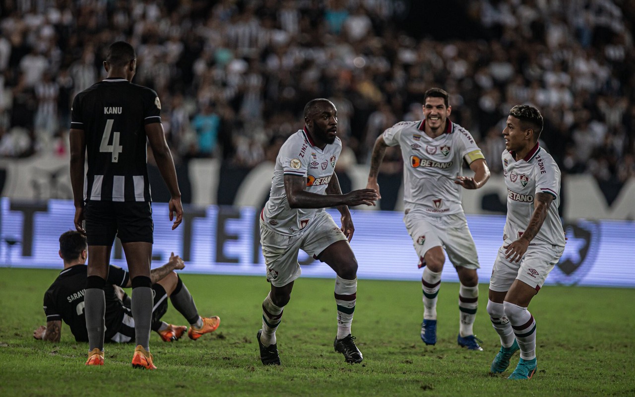Manoel marcou na última vitória do Fluminense sobre o Botafogo, em 2022 (Foto: Divulgação/Fluminense)