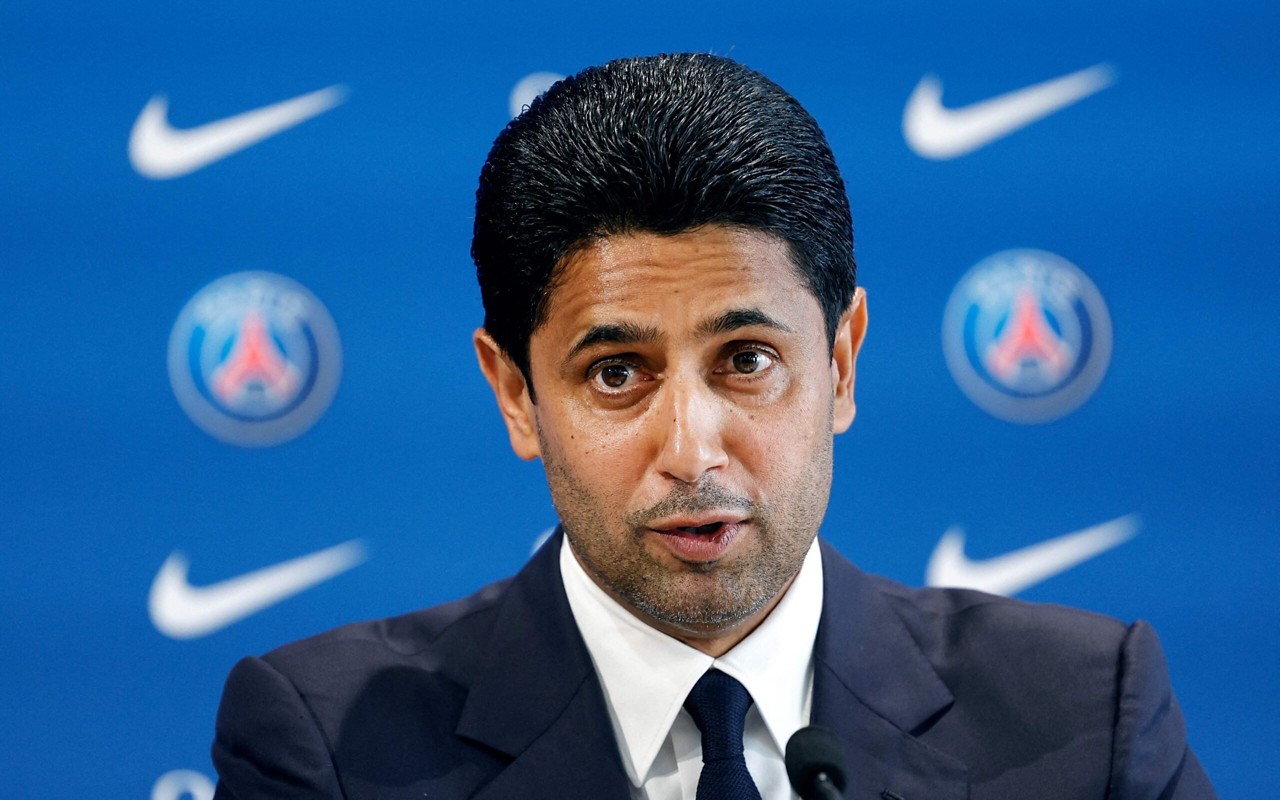 Nasser Al-Khelaifi, dono do PSG (Foto: Geoffroy Van Der Hasselt/AFP)