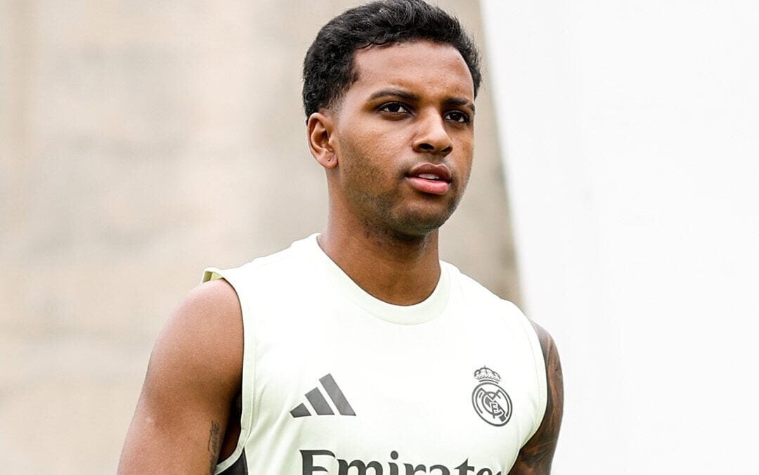 Rodrygo durante treino do Real Madrid (Foto: Divulgação)