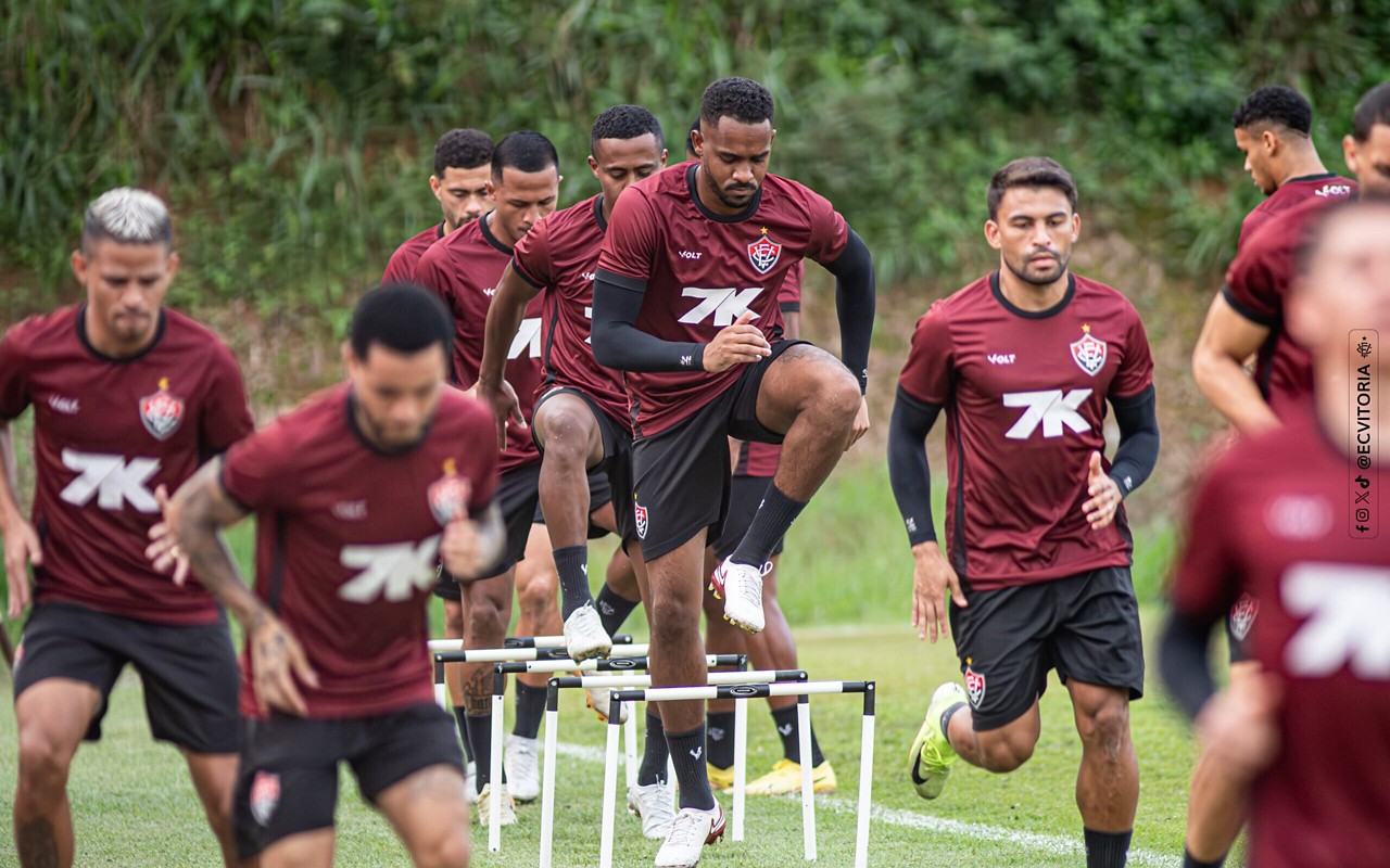 Treino do Vitória no Barradão (Foto: Victor Ferreira / EC Vitória)