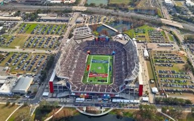 Imagem aérea Camping World Stadium no dia do Pro Bowl da NFL (Foto: Reprodução/Instagram/@campingworldstadium)