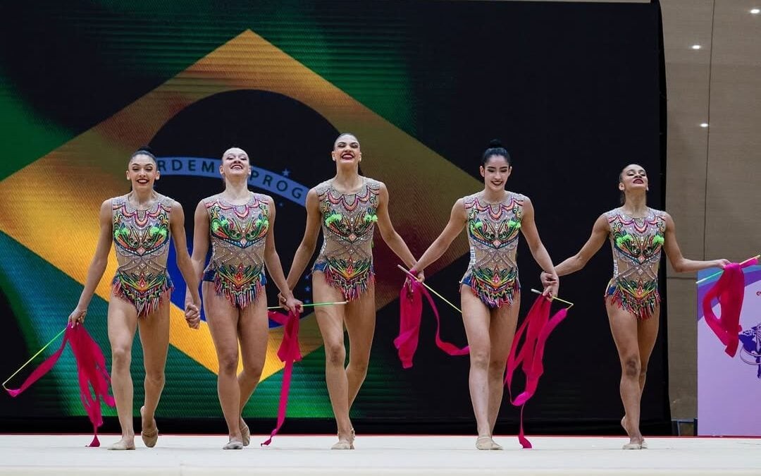 Jovem equipe garantiu mais um título pan-americano (Foto: Divulgação/ CBG)