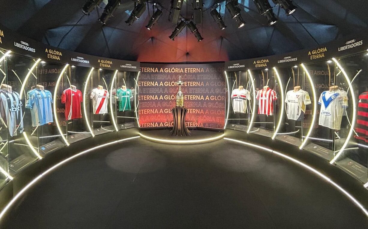 Exposição da Libertadores Conmebol no Barra Shopping (Foto: Divulgação/Conmebol)