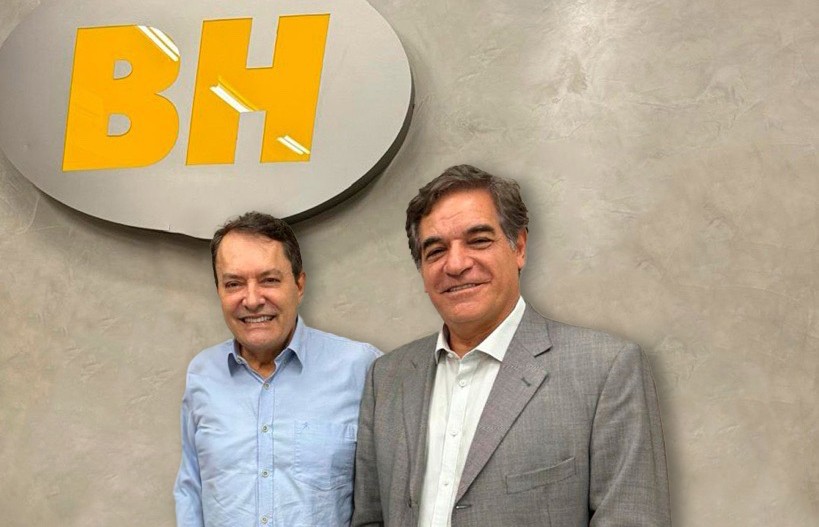 Presidente dos Supermercados BH, Pedro Lourenço de Oliveira, e o presidente da Fecomércio MG, Nadim Donato