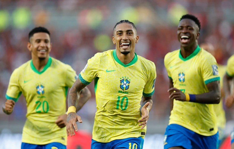 Raphinha marcou o único gol do Brasil no empate em 1 a 1 com a Venezuela