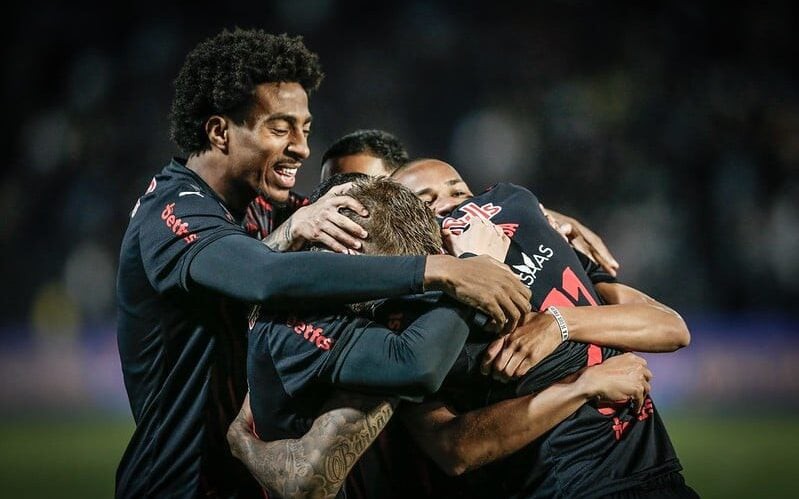 Comemoração do gol do Bragantino. (Foto: Ari Ferreira/Red Bull Bragantino)
