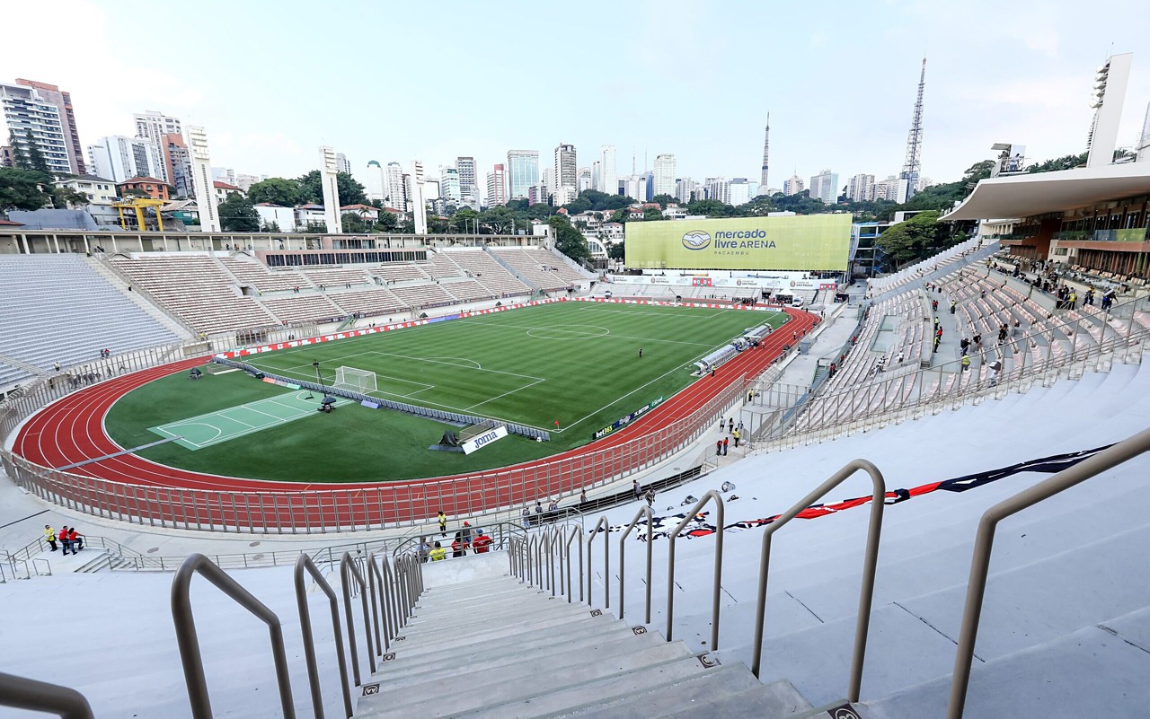 SP - SAO PAULO - 15/02/2025 - PAULISTA 2025, PORTUGUESA X CORINTHIANS - Vista geral do estadio Pacaembu para partida entre Portuguesa e Corinthians pelo campeonato Paulista 2025. Foto: Marco Miatelo/AGIF