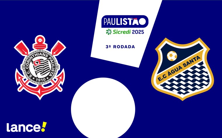 Corinthians e Água Santa se enfrentam, nesta quarta-feira (22), pela 3ª rodada do Campeonato Paulista (Foto: Arte Lance!)