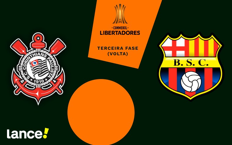 Corinthians e Barcelona de Guayaquil se enfrentam pela terceira fase da Libertadores (Arte: Lance!)