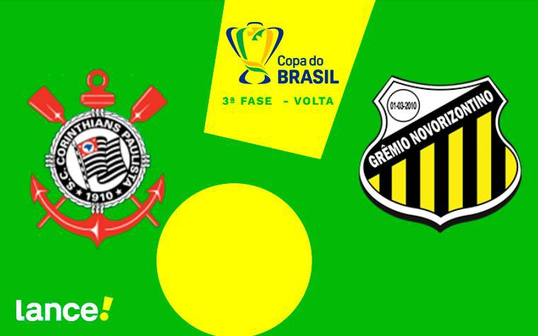 Corinthians e Novorizontino se enfrentam pela Copa do Brasil (Foto: Arte/Lance!)